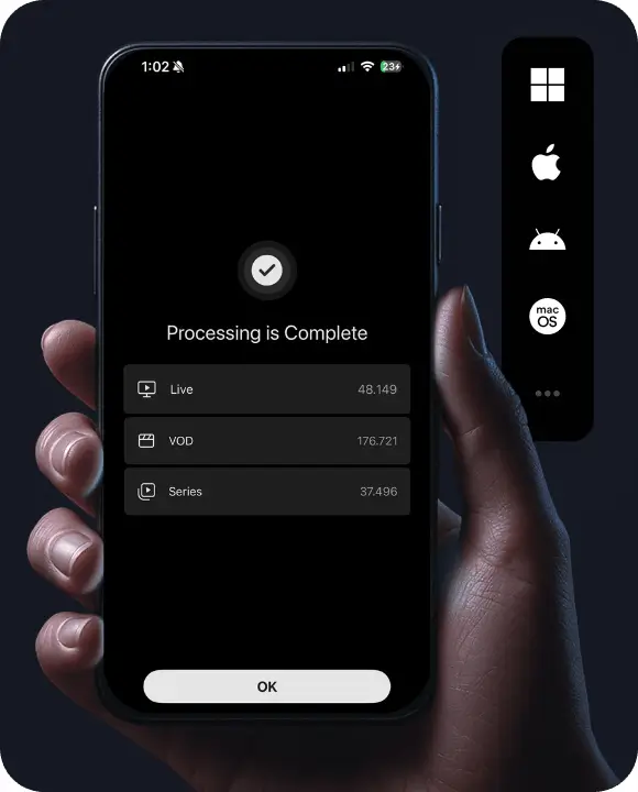 Dutch IPTV applicatie op smartphone met live tv, films en series, compatibel met alle apparaten